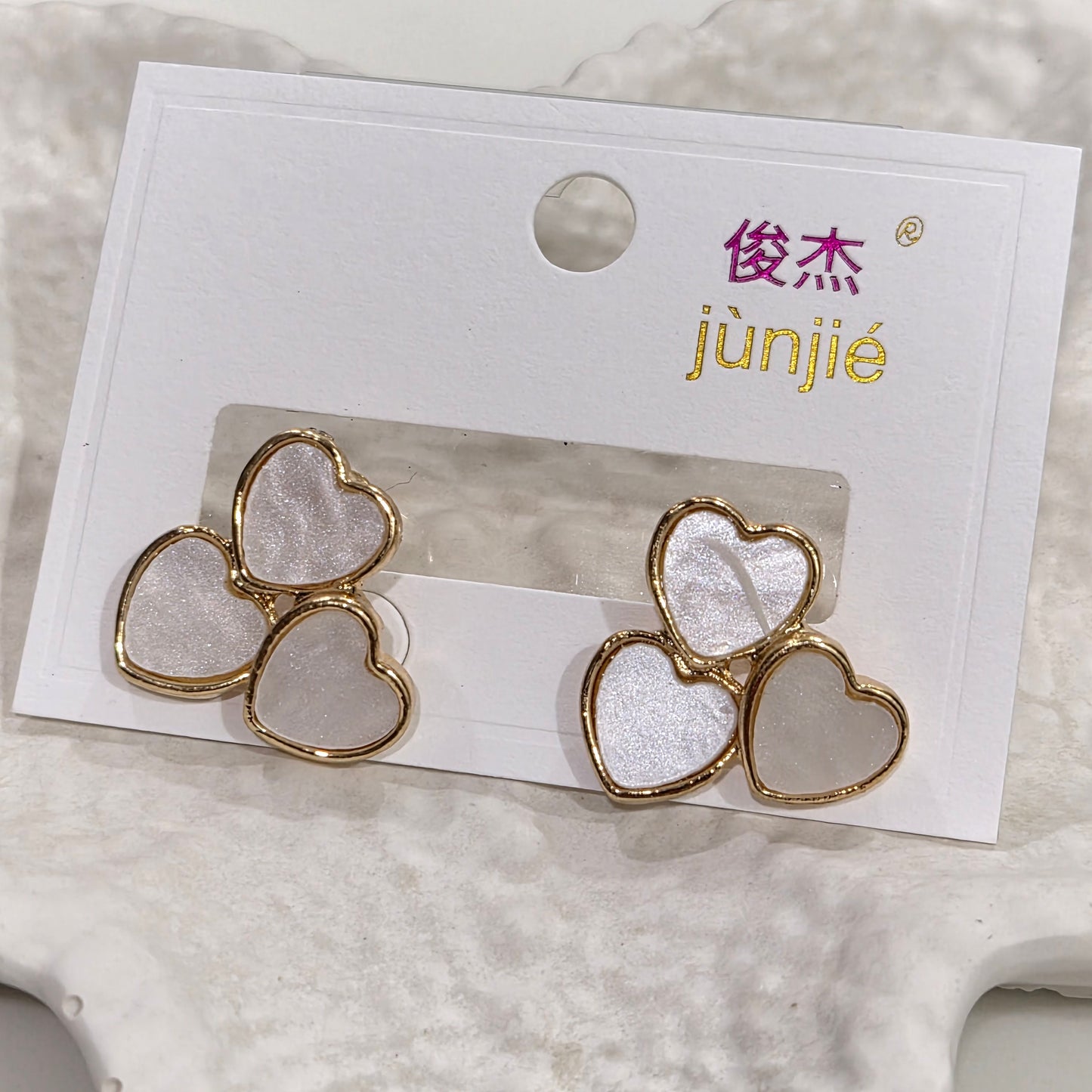 Gracie Heart Studs