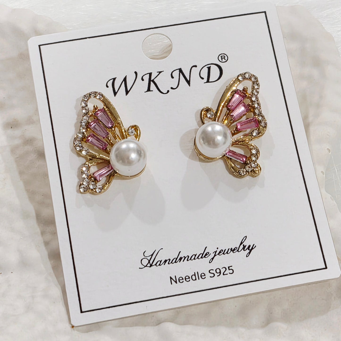 Virginia Pink Butterfly Studs