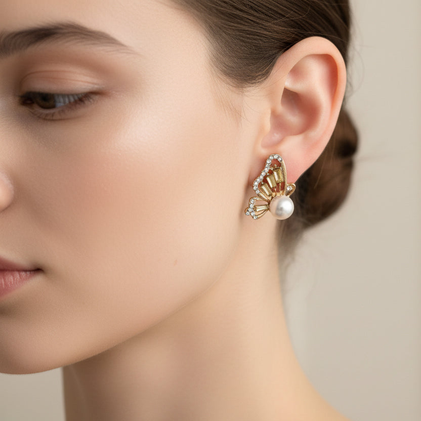 Virginia Golden Butterfly studs