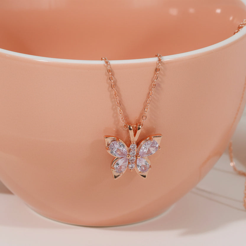 Rosegold Zirconia Butterfly