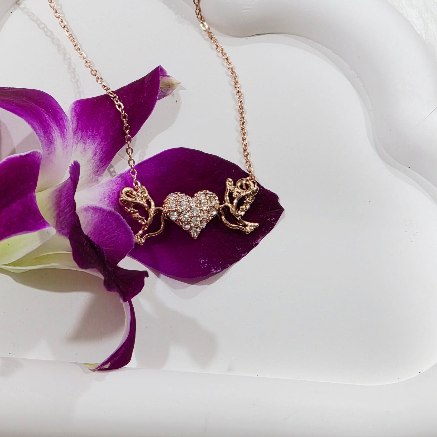 Lovebirds Rosegold Necklace