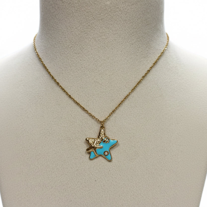 Starry Starfish Necklace