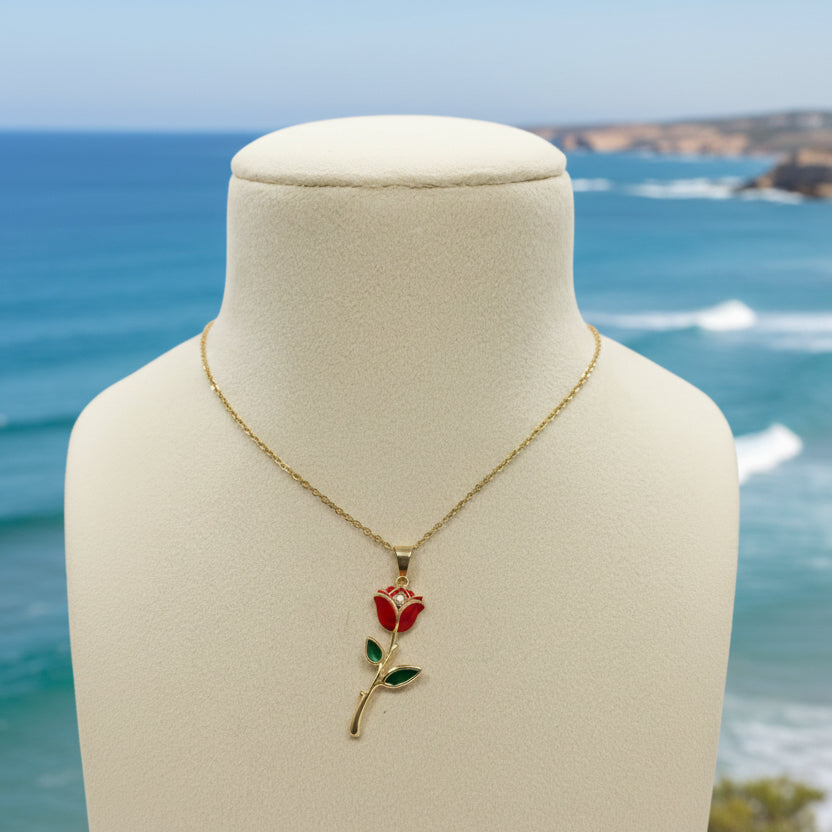 Red Rose Necklace