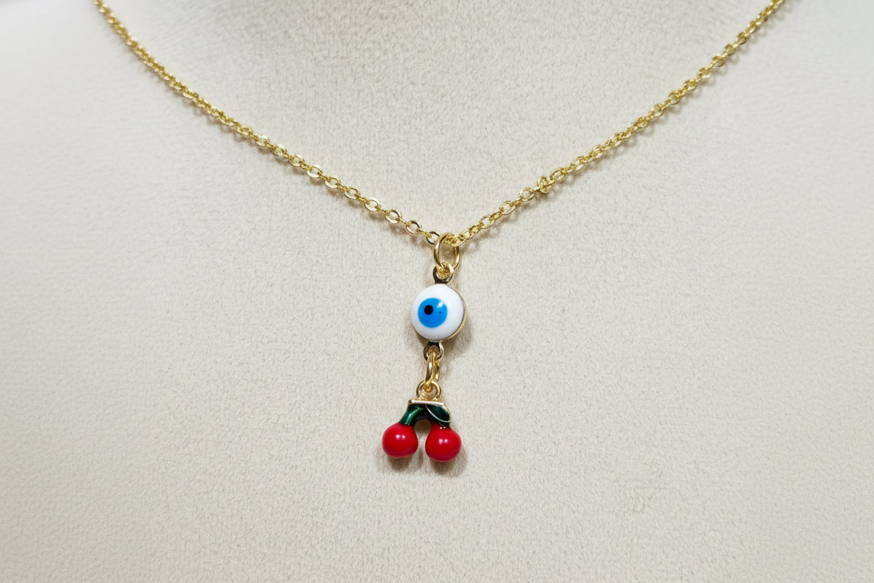 Cherry Evileye Necklace