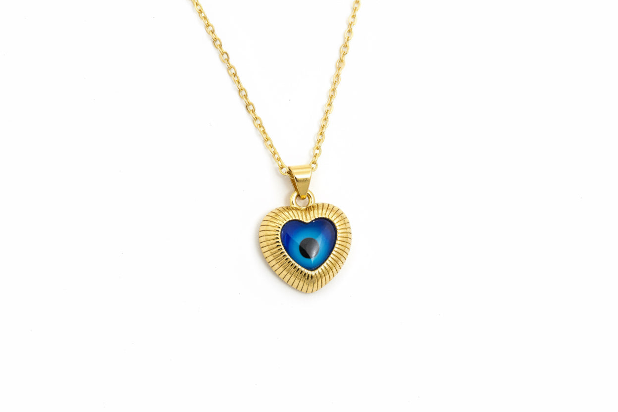 Lucky Heart Evileye Necklace