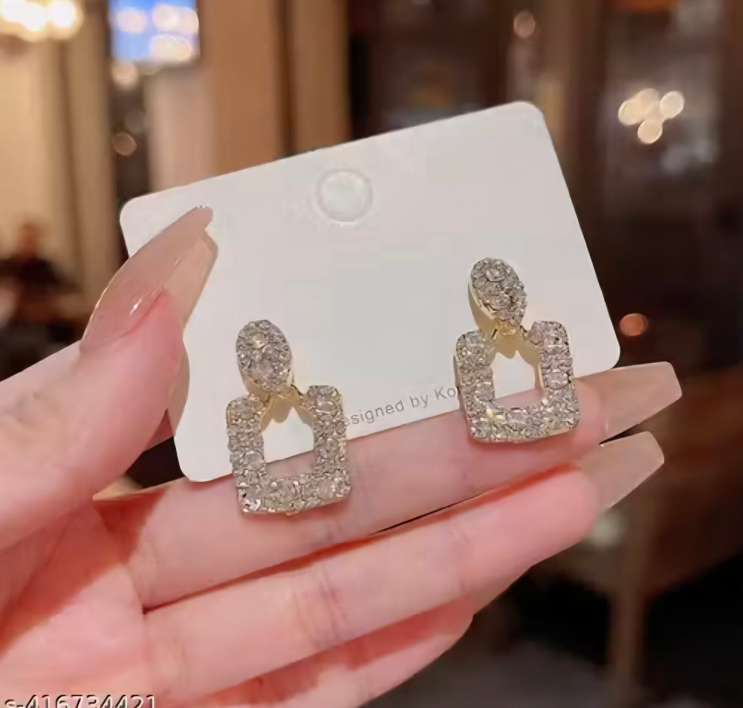 Viola Diamond Danglers