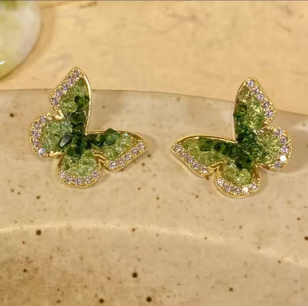 Jesse Green Butterfly Studs