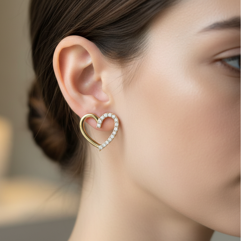 Carolina Heart Studs
