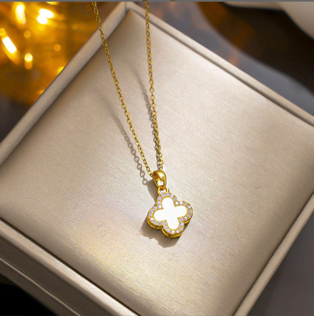 White Clover Necklace