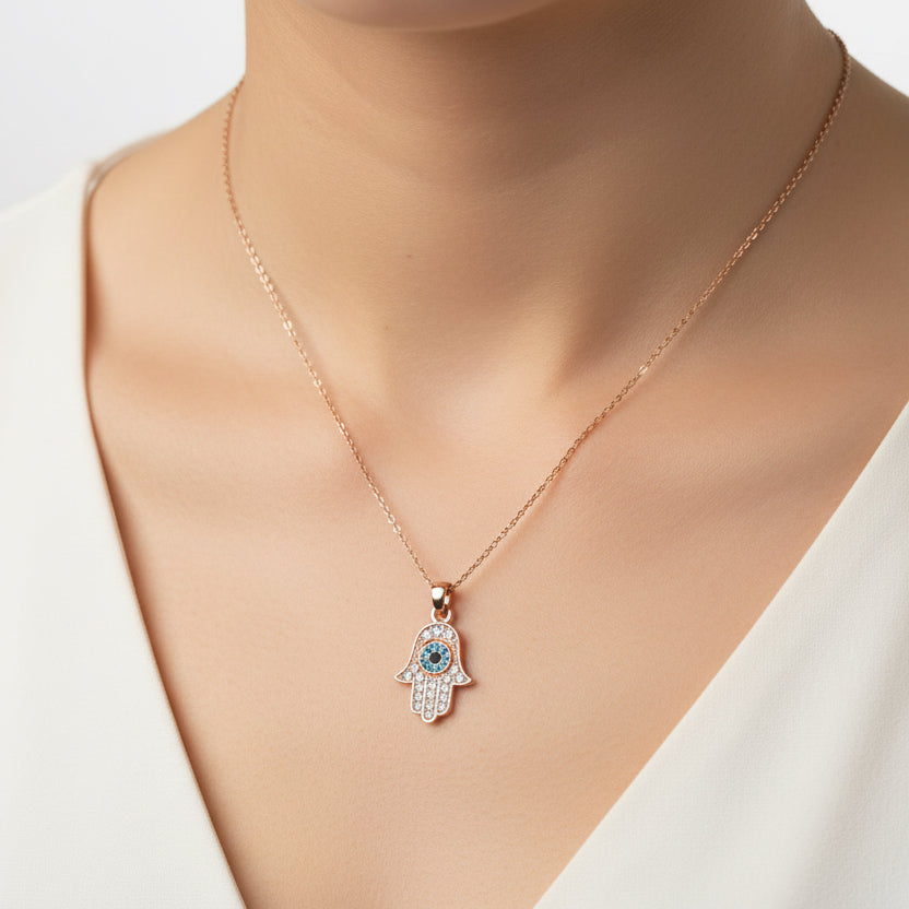 Rosegold Hamsa Evileye