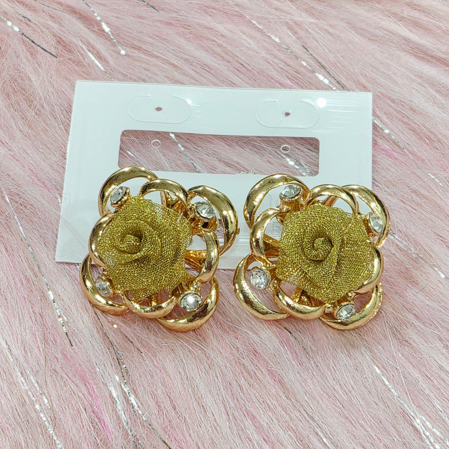 Olive Floral Studs