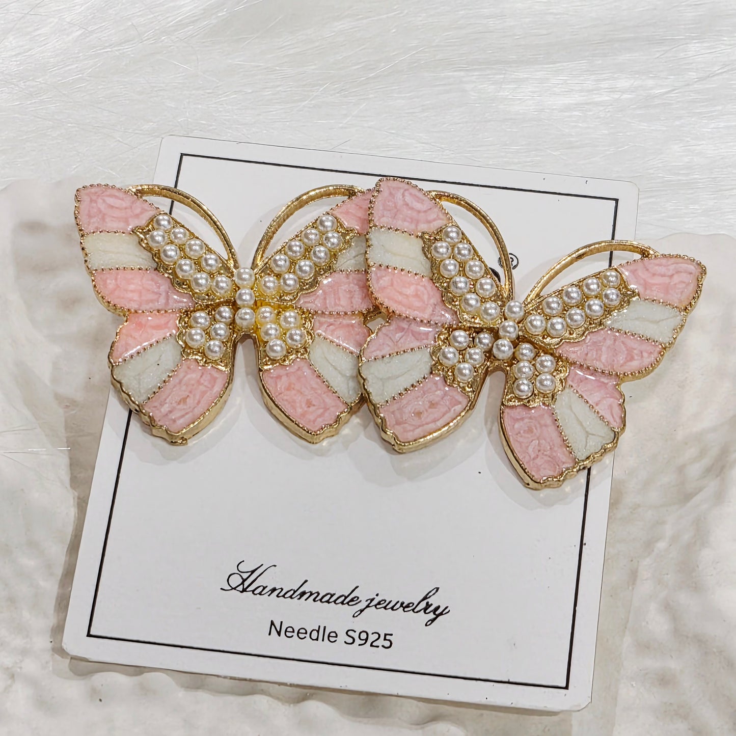 Sheila Butterfly Peach Studs