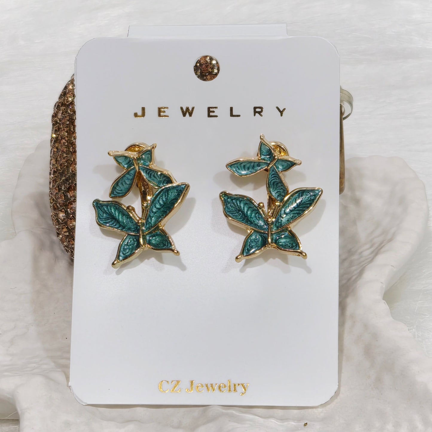 Belle Tealblue Butterfly Studs