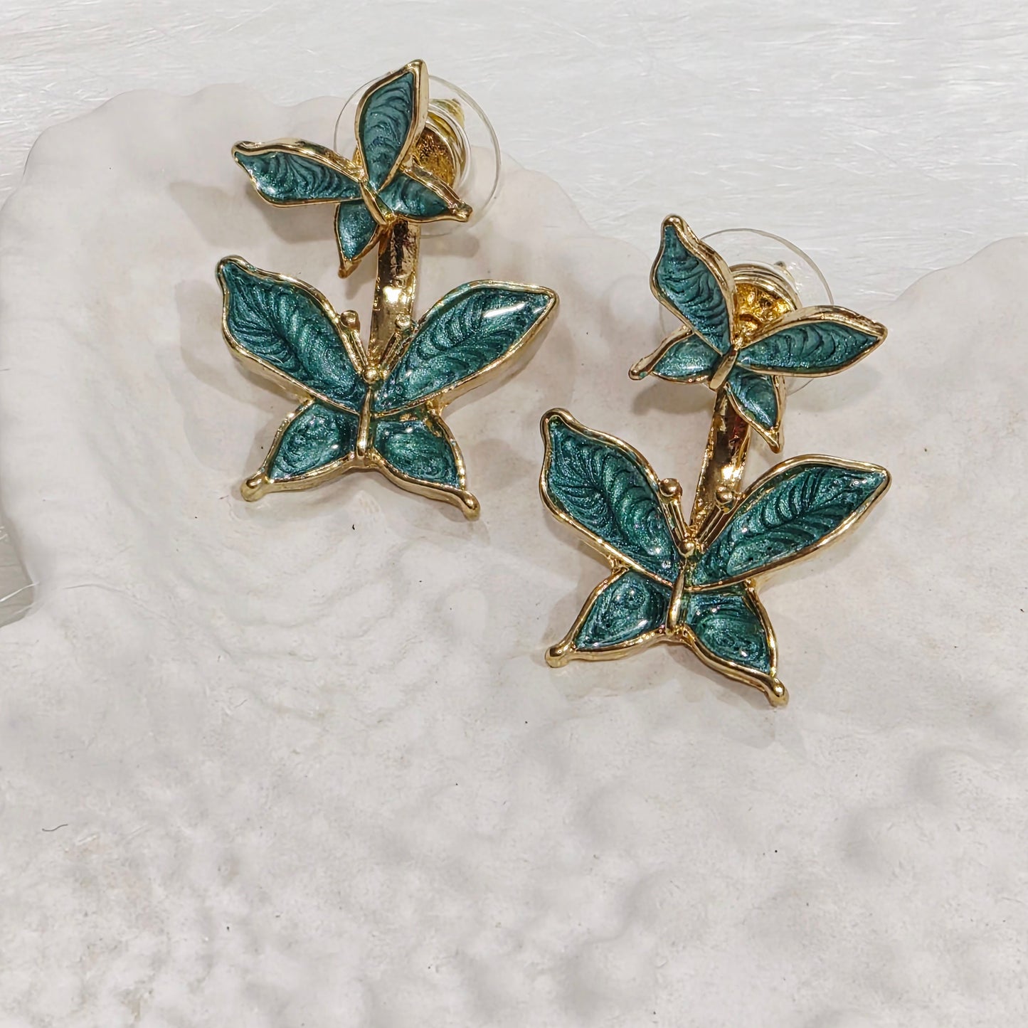 Belle Tealblue Butterfly Studs