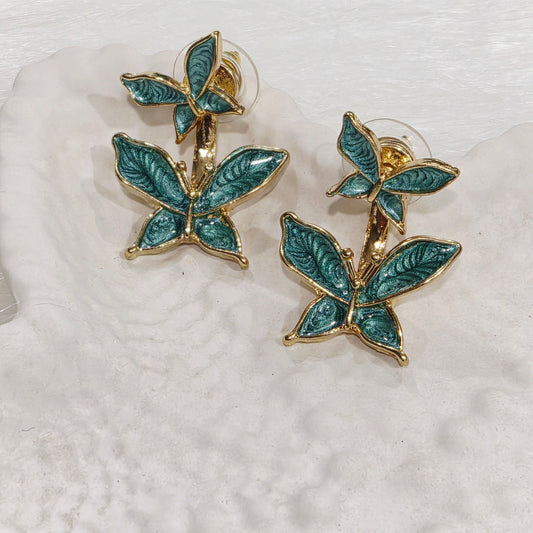 Belle Tealblue Butterfly Studs