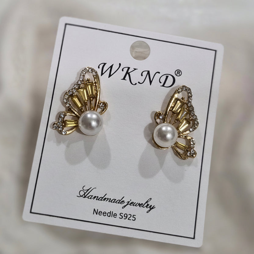 Virginia Golden Butterfly studs