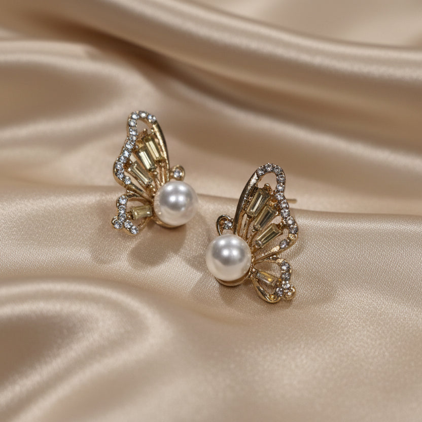 Virginia Golden Butterfly studs