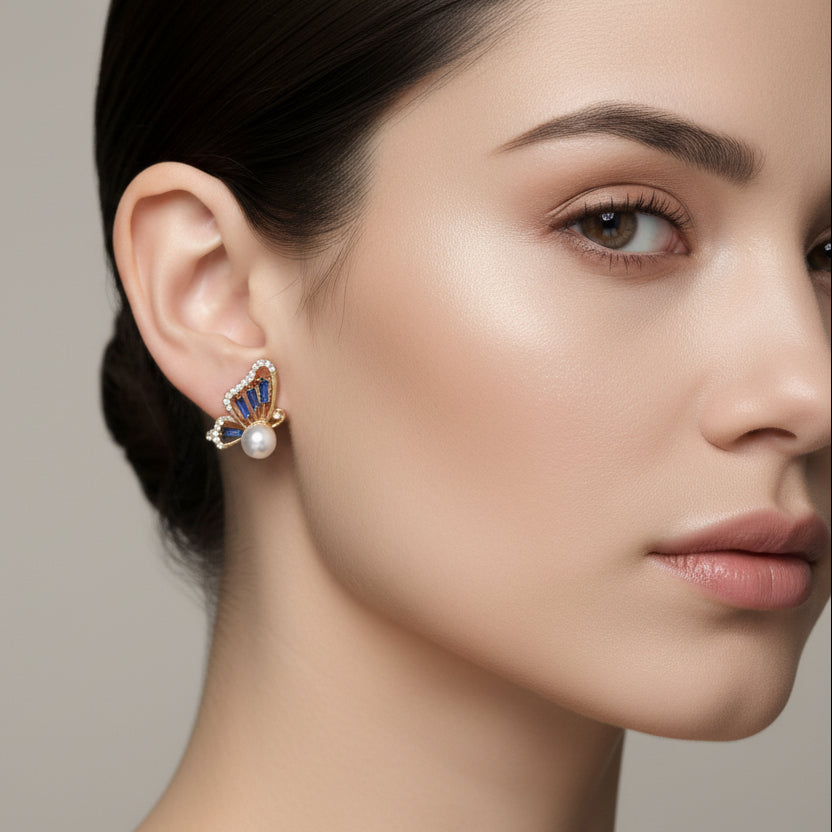Virginia Blue Butterfly Studs