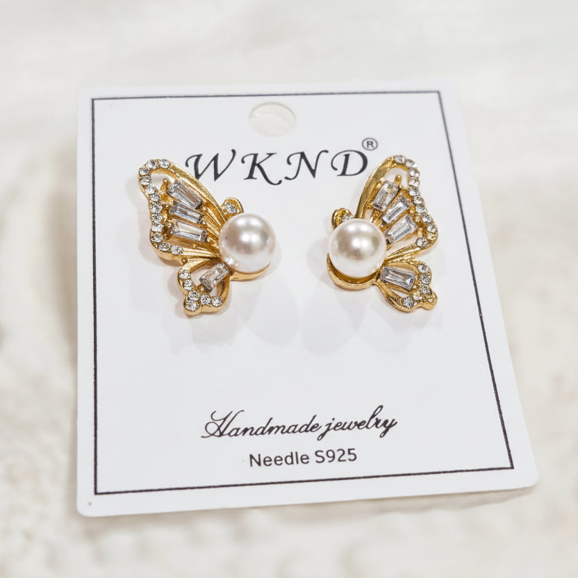 Virginia Silver Butterfly Studs