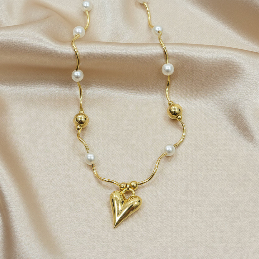 Grace Golden Heart Necklace