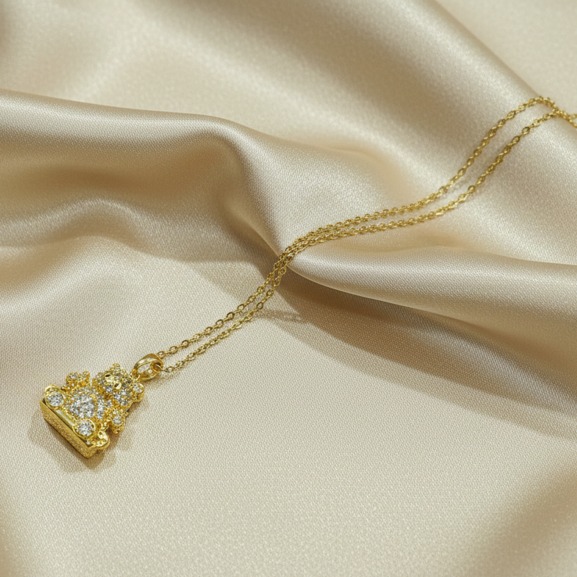 Teddy bear necklace