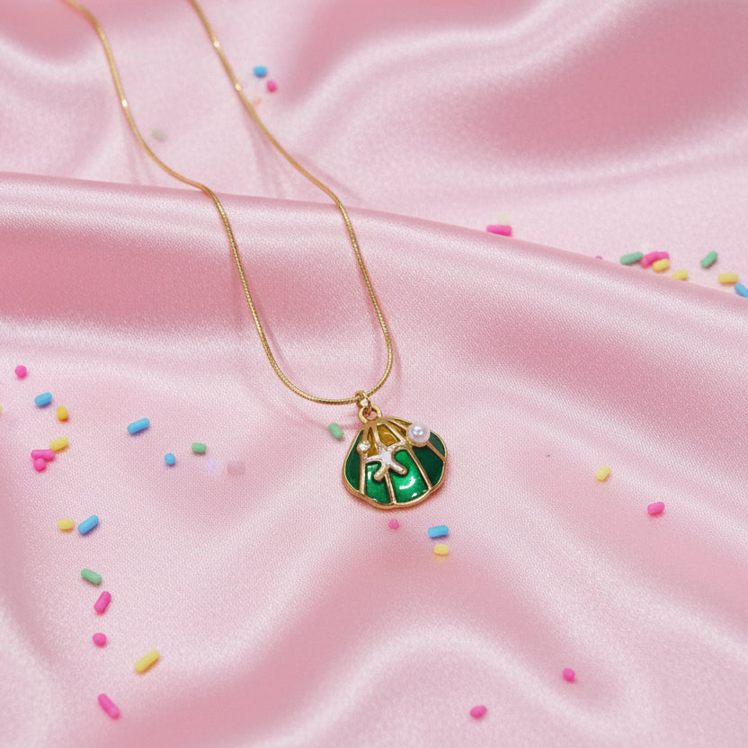 Seashell Serenity Green Necklace