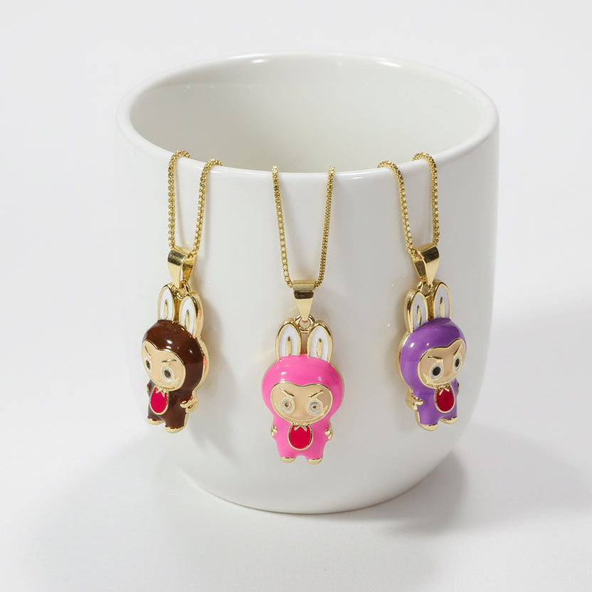 Pink Labubu doll