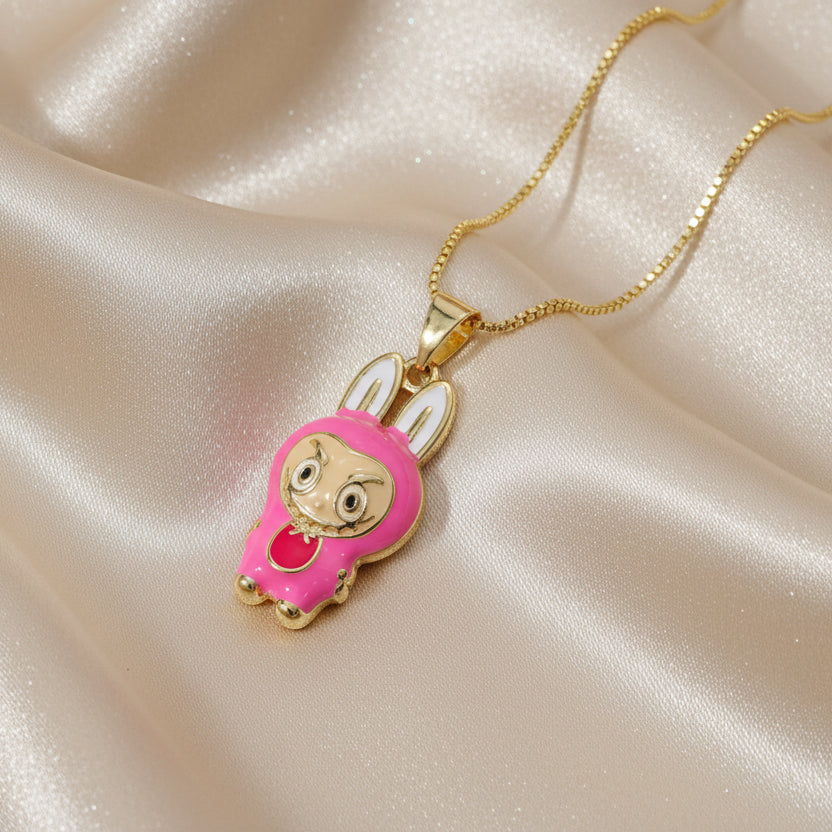 Pink Labubu doll