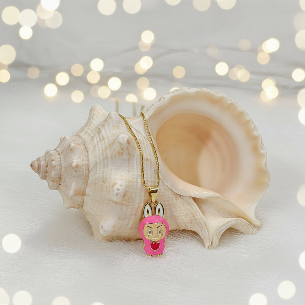 Pink Labubu doll