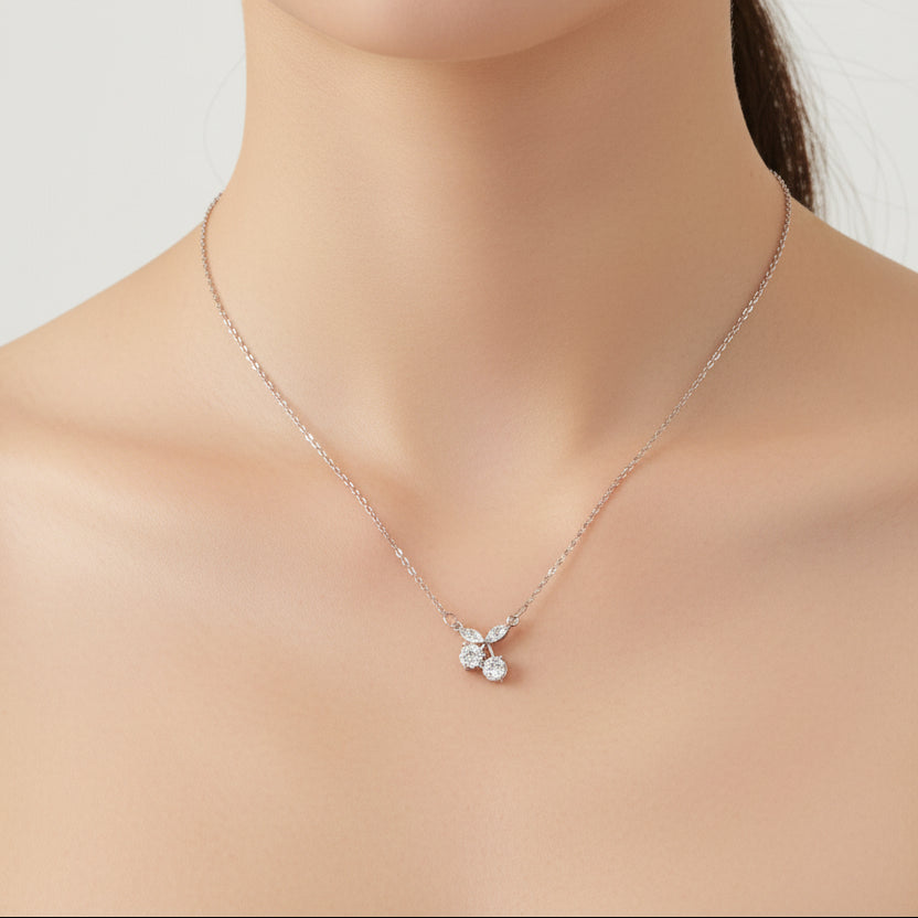 Cherry silver Necklace