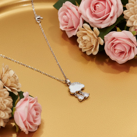 Puffy Cloud silver Necklace