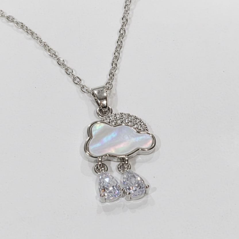 Puffy Cloud silver Necklace