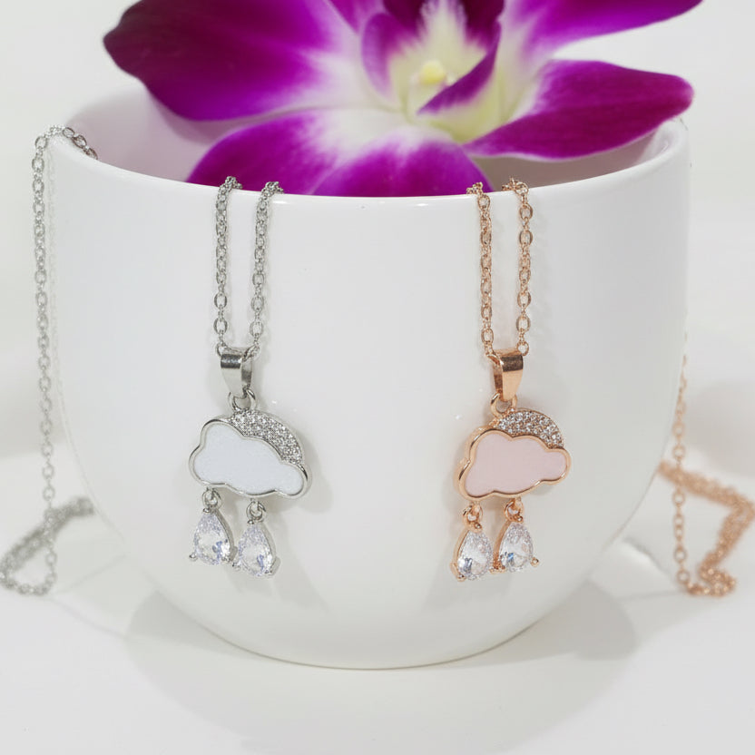 Puffy Cloud Rosegold Necklace