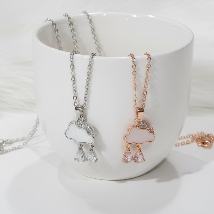 Puffy Cloud silver Necklace