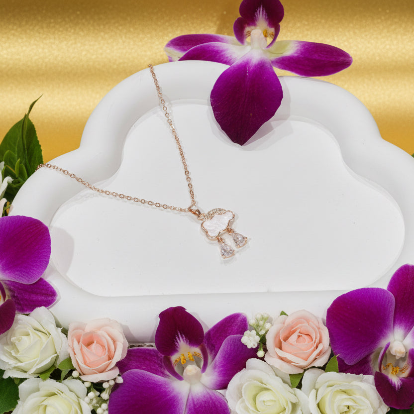 Puffy Cloud Rosegold Necklace