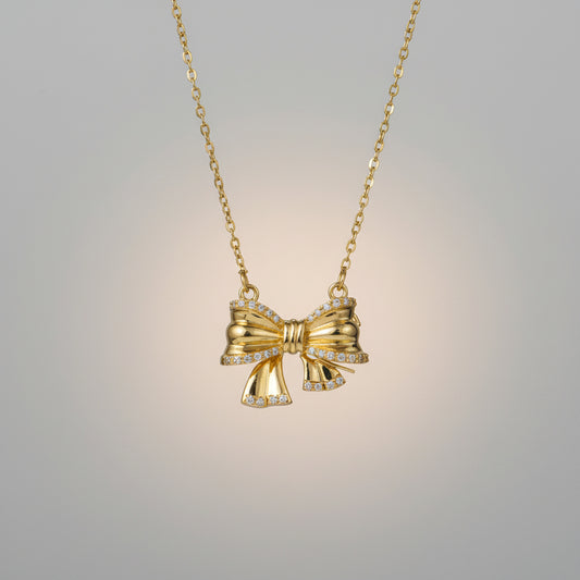 Golden Bow Necklace