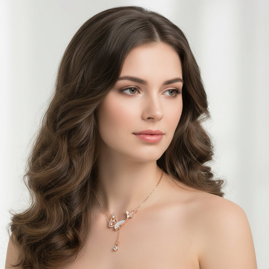 Ria Butterfly Pearl Necklace