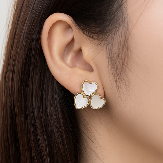 Gracie Heart Studs