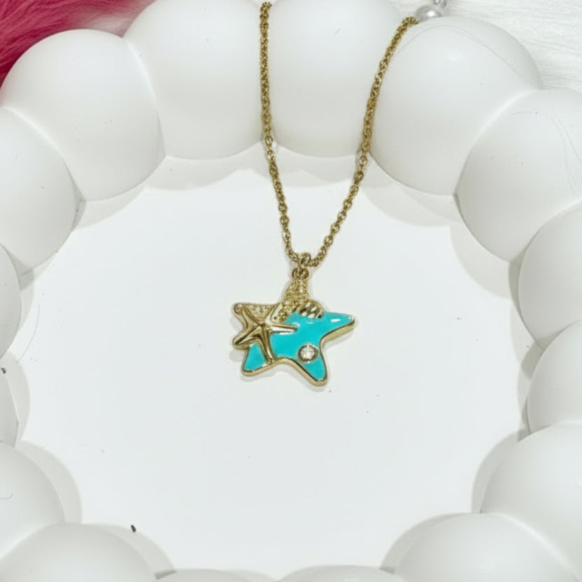 Starry Starfish Necklace