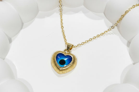 Lucky Heart  Evileye Necklace