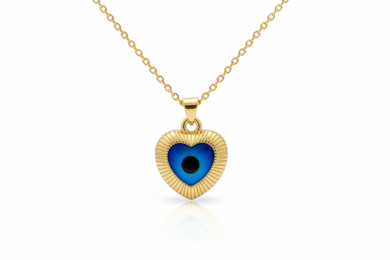 Lucky Heart  Evileye Necklace