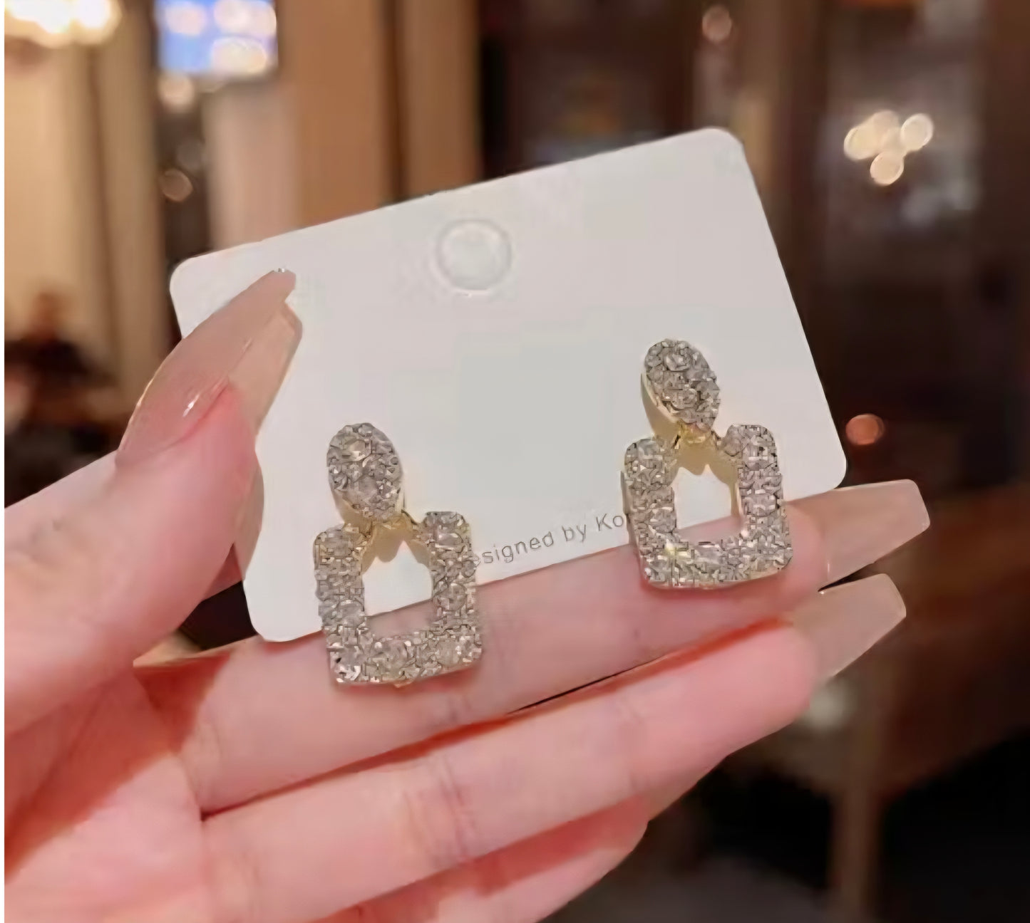 Viola Diamond Danglers