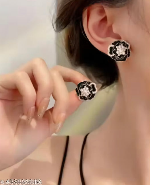 Ying-Yang Floral Studs