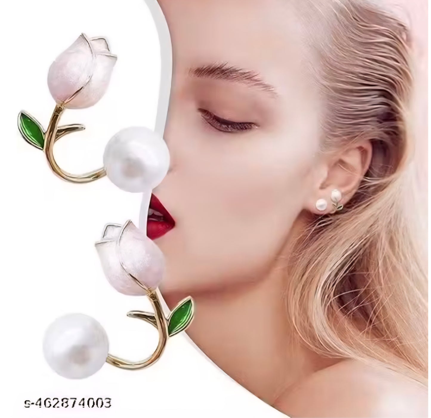 Rosepetal Pearl Studs