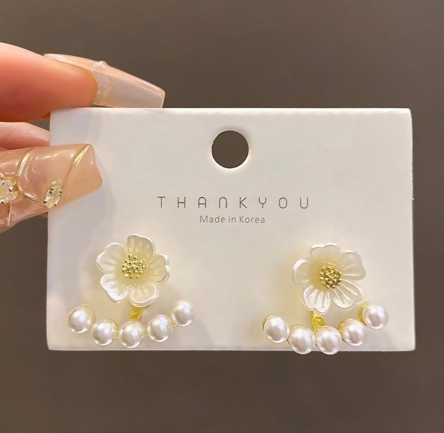 Cora Floral Pearl Studs