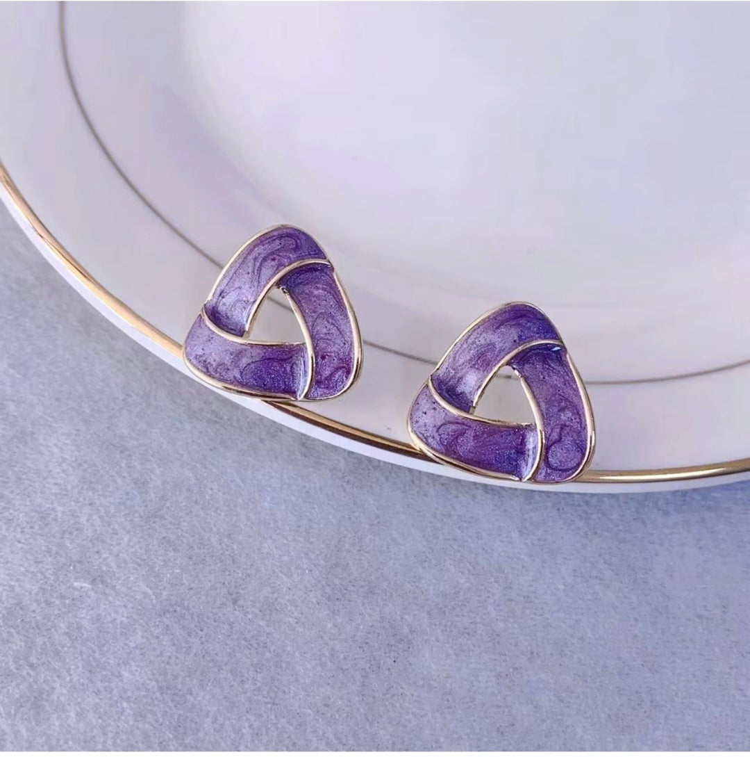 Kit Lavender Geometric studs