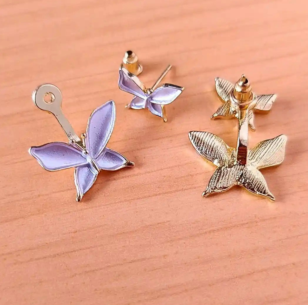 Belle Lavender Butterfly Studs