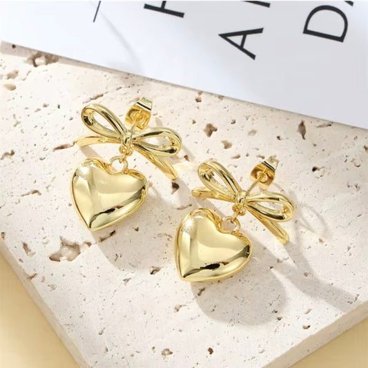 Golden Heart Studs