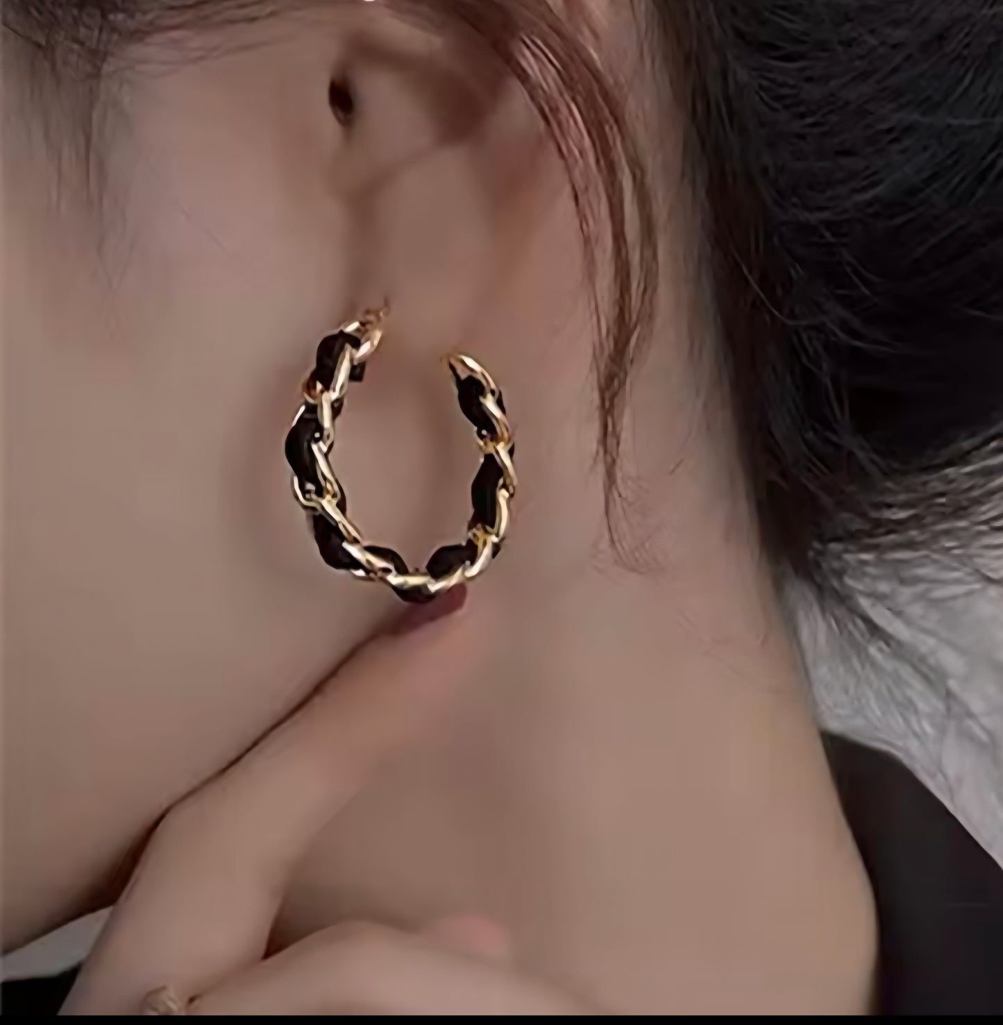 Molly Black Hoops