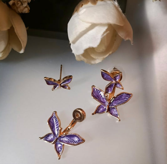 Belle Lavender Butterfly Studs